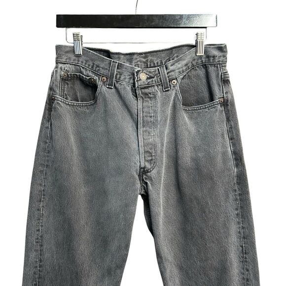 Levi’s 501 XX Jeans Mens Black Denim Jeans 33x32 USA Vintage 1994 Button Fly - Picture 2 of 16